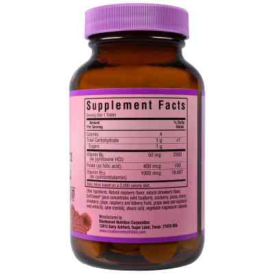 Витаминно-минеральный комплекс Bluebonnet Nutrition Витамин В6, B12 + Фолиевая кислота, Вкус Малины, Earth Sweet (BLB-00445) Винница