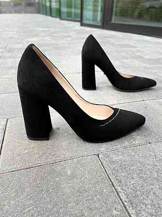 Lino Marano Туфлі жіночі Lino Marano чорні еко-замша каблук 10 см розміри 35-39 (Y471-6 4599) Коломыя