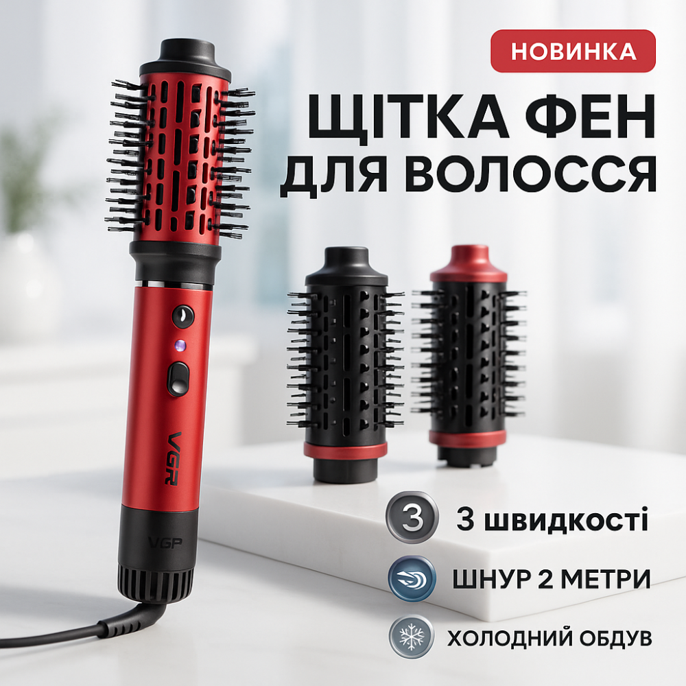 Фен з регулюванням температури і потоку повітря VGR, Хороший потужний фен з режимом іонізації EP-92 Львів - фото 18