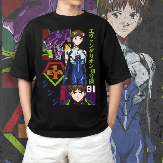 Футболка чоловіча з  принтом Evangalion Икари Синдзи 2 Розмір 48 Дніпро