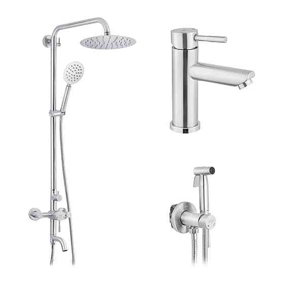 Набір 3 в 1 душова система Kroner Edelstahl Klassisch-ESG063 + змішувач Edelstahl Klassisch-ESG010 + Київ