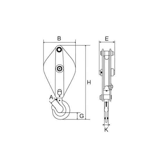 Блок однороликовый с крюком 2,0 т Одесса