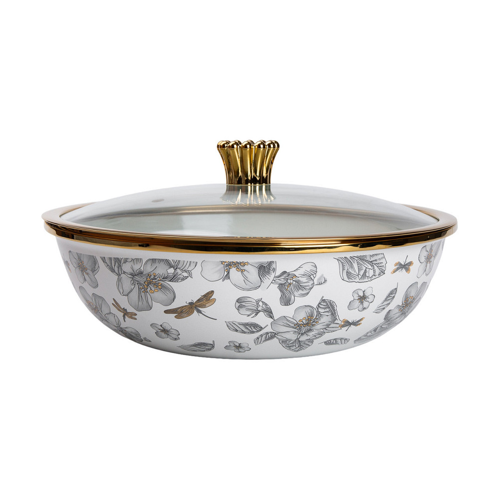 Кастрюля с крышкой Эмаль 4,5 л Большая HP-2-108 Киев - изображение 1