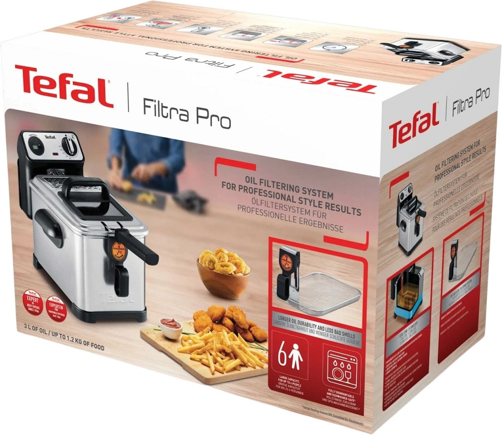 Фритюрниця Tefal Filtra Pro FR511170 ( нержавіюча сталь із чорним ) Харків - фото 4