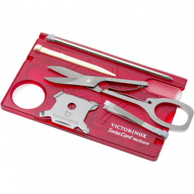 Мультитул Victorinox SwissCard NailCare Transparent Red (0.7240.T) Вінниця - фото 2
