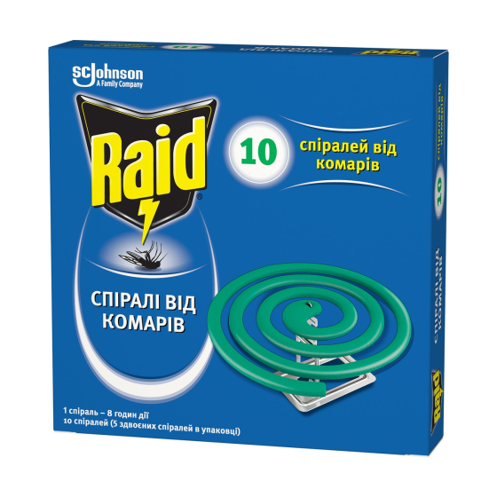 Спирали Raid от комаров, 10 шт Киев