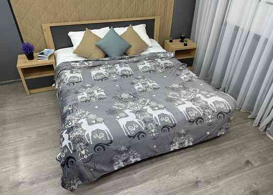 Плед-покрывало 200х230 см с рождественским принтом Разноцветный (87-326) Киев