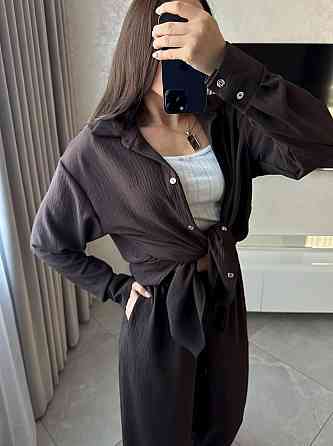 Женский базовый брючный костюм двойка: рубашка и брюки ролекс Одесса