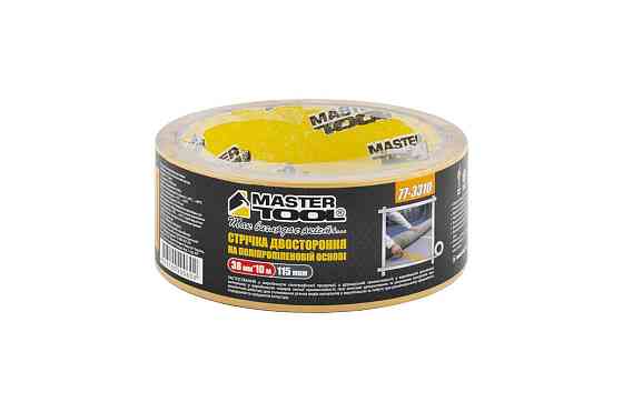 MASTERTOOL Стрічка двостороння MASTERTOOL на поліпропіленовій основі 38 мм 10 м 77-3310 Коломия
