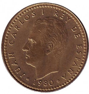 Чемпіонат світу з футболу 1982. Монета 1 песета. 1980 рік, Іспанія.(Г) Полтава - фото 1