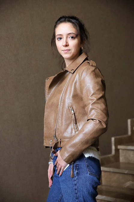 Куртка косуха женская весна/осень Коричневый 46 Харьков - изображение 1