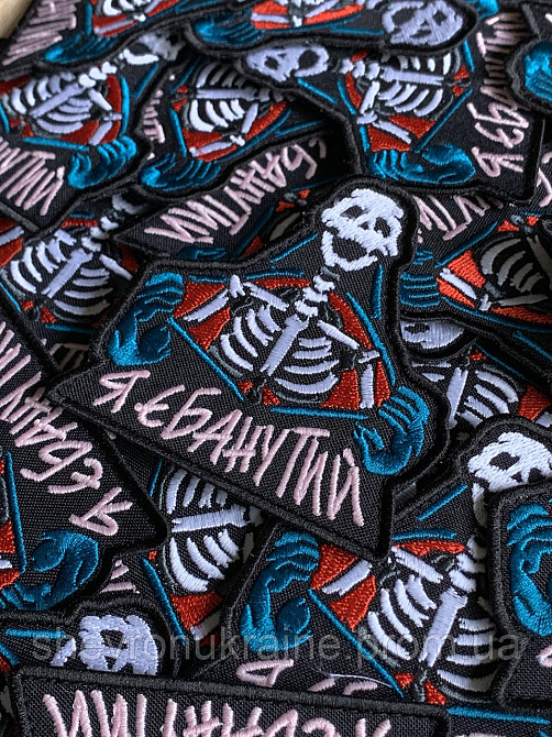 Печатный шеврон что светиться Я ЕБ*НУТЫЙ (Форма контурная. На липучке) Размер 9x9см Киев - изображение 3