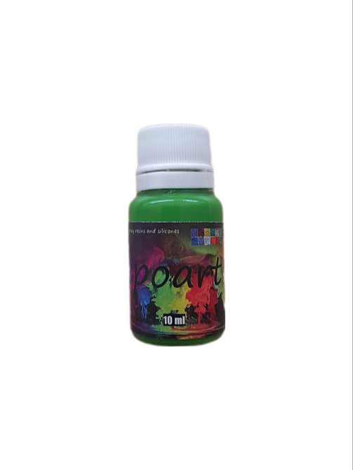 Краситель Салатовый для эпоксидных смол, силиконов. Пигментная паста. Флакон 10 мл. Житомир - изображение 1