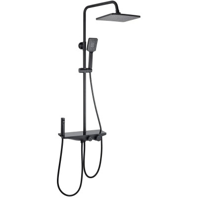 Душевой гарнитур Kroner Armada-SCH066 + змішувач Edelstahl Klassisch-SCH010 + трап лінійний Harz SCH60 Sektion Schwarz (CVS30169) Винница - изображение 10