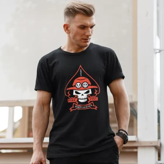 Футболка мужская с принтом Ван Пис Portgas D Ace Размер 48 Anime0099 Днепр