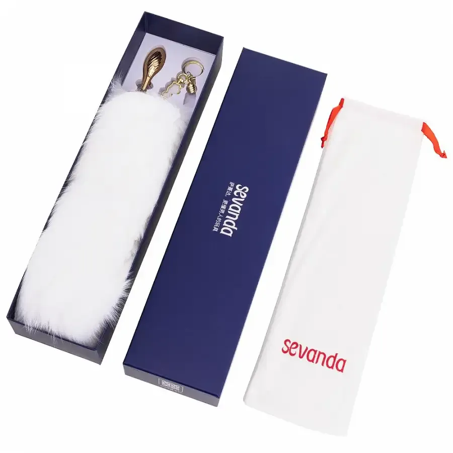 Металева анальна пробка Лисячий хвіст LOCKINK SEVANDA White Fox-Tail Anal Pear-shape Plug Львів - фото 8