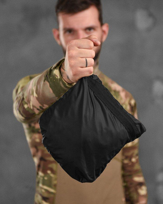 Куртка дождевик карман черная Одесса - изображение 2