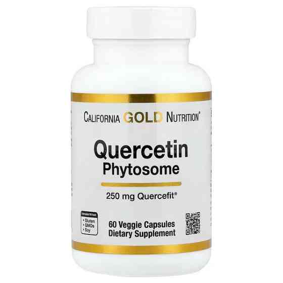 Кверцетин California Gold Nutrition Quercetin Phytosome Quercefit®, 250 mg, 60 Veggie Capsules Луцк