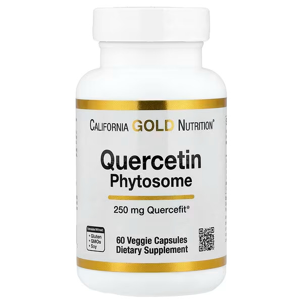Кверцетин California Gold Nutrition Quercetin Phytosome Quercefit®, 250 mg, 60 Veggie Capsules Луцьк - фото 1