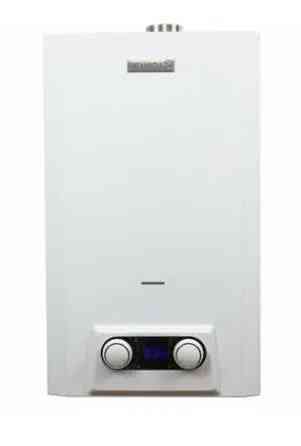 Газова колонка напівтурбо PQ-20 ТМ "PIRAMIDA24" проточний водонагрівач з примусовою витяжкою 10 л/хв автоматичний розпал + димохід Київ