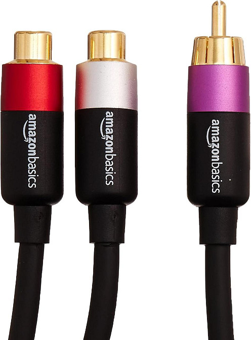 Аудіо адаптер RCA Y кабель 1 штекер → 2 гнізда 30,5 см для сабвуфера підсилювача Київ - фото 3