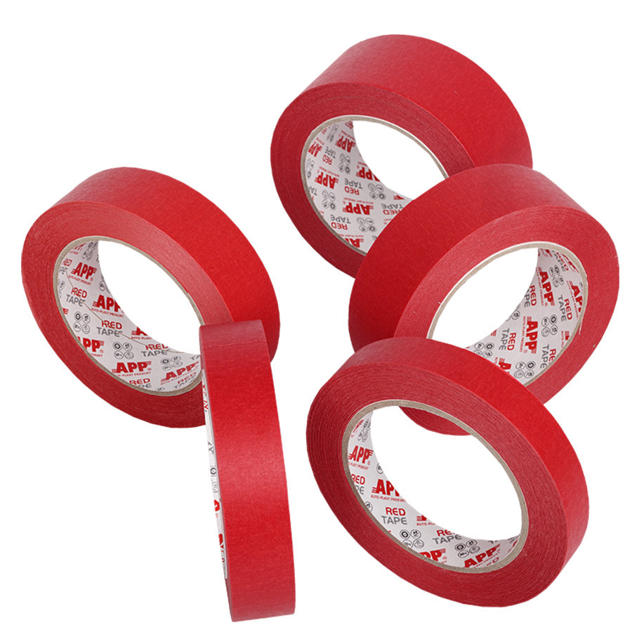 Преміум стрічка малярна воднонепроникна APP Red Tape 18мм х 45м 110*C червона, 070251 Київ - фото 4