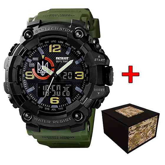 Patriot 002AGUASI Тризуб срібло Зелені + Коробка. SBR Київ