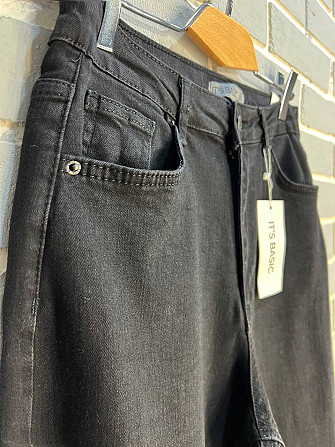 Джинсы женские Its Basic 3474 skater jeans мом бананы стрейчевые увеличенные размеры черные, черный, Одесса - изображение 5
