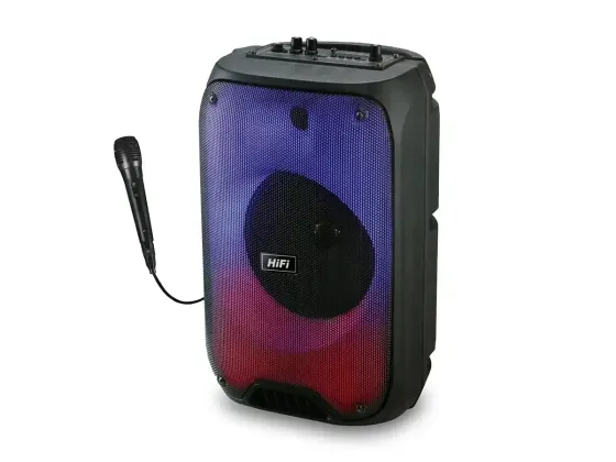 Портативна Bluetooth колонка RX-6168 з LED підсвічуванням, FM, USB, TF, TWS, мікрофоном, 6.5" динамі Київ