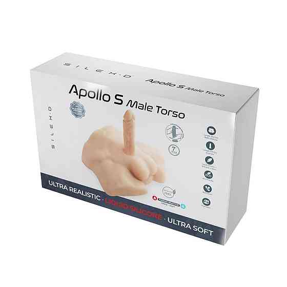 Півторс з фалоімітатором на присосці SilexD Apollo S Male Torso, суперреалістичний, термореактивний Sex Aura Київ