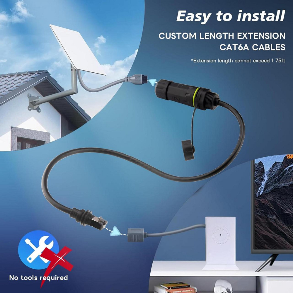 Удлинитель Starlink Gen3/Mini до 50м по витой паре Cat6 Киев - изображение 5