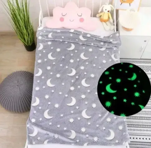 Плед-покрывало Magic Blanket светящееся в темноте (150х100см, микрофибра, звезды) без упаковки Киев - изображение 8