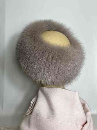 Хутряна пов'язка на голову жіноча з песця Пудра Харків