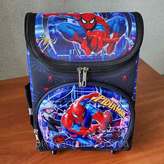 Школьный портфель каркасный 1 класс, 3D принт Человек паук, ортопедическая спинка 72956 Хмельницкий