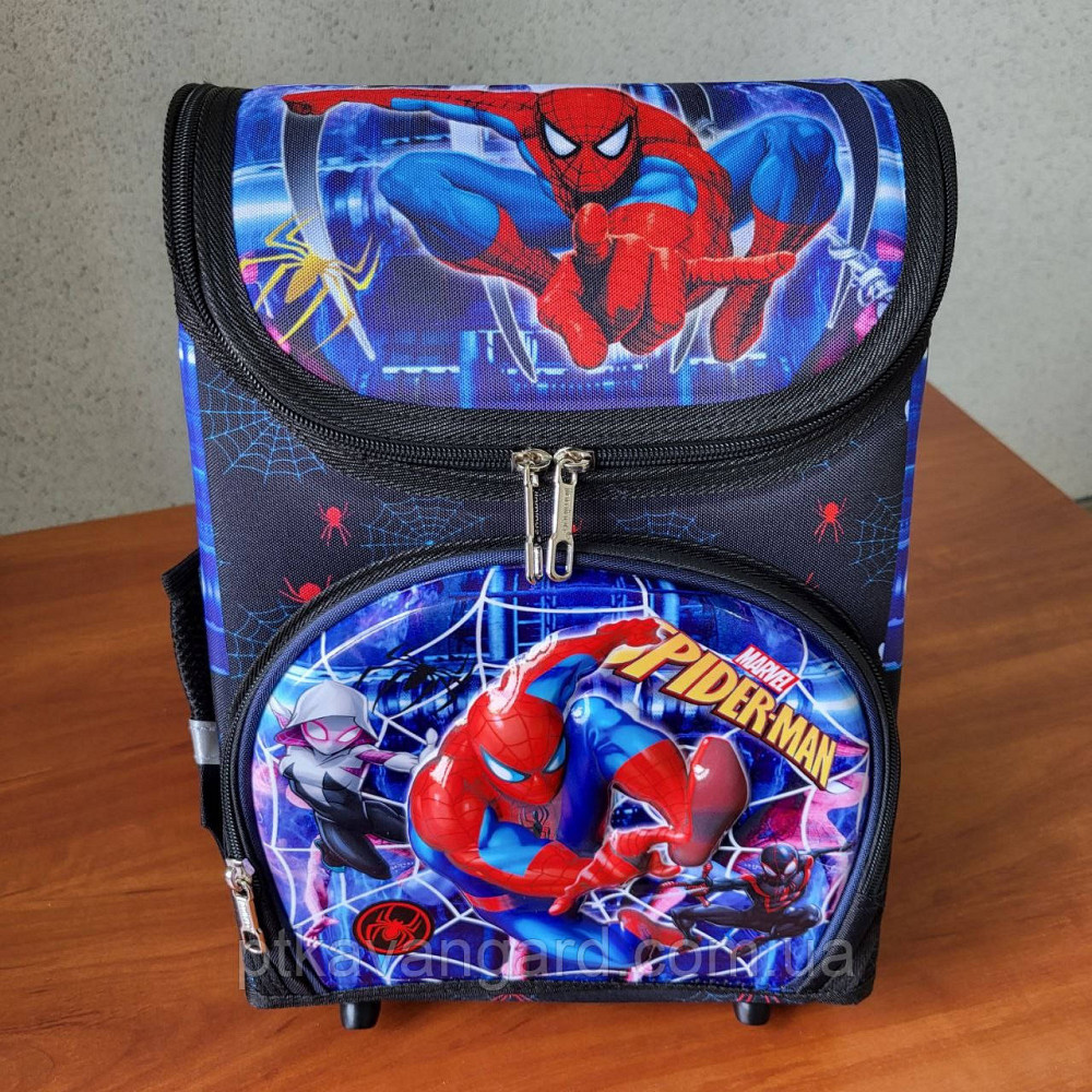 Школьный портфель каркасный 1 класс, 3D принт Человек паук, ортопедическая спинка 72956 Хмельницкий - изображение 1
