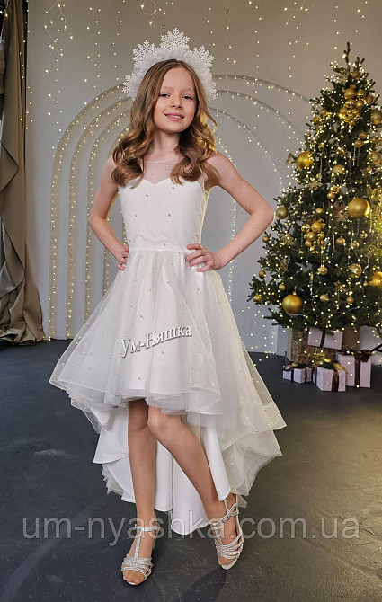 Нарядное белое платье на рост 134-146 Кривой Рог - изображение 6