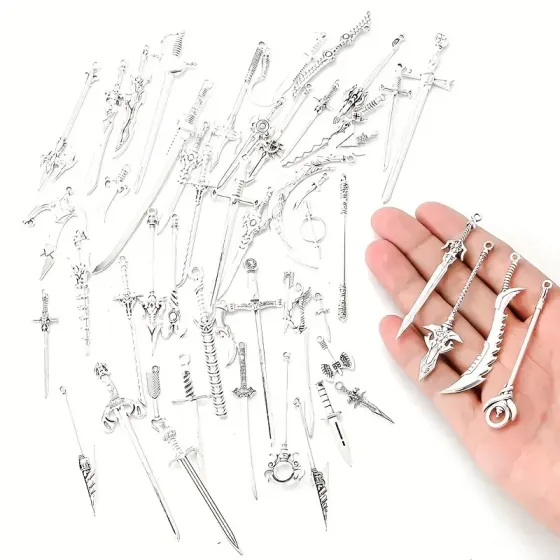Набор декоративных мечей 20 шт. – аксессуары для крафта и проектов Киев