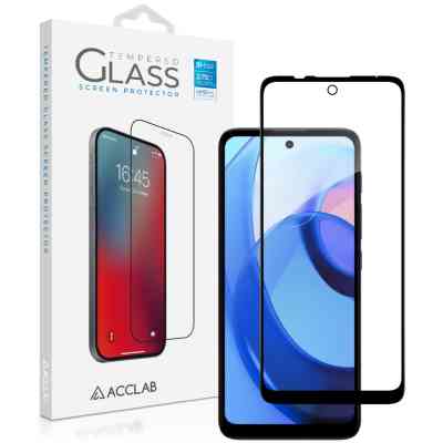 Скло захисне ACCLAB Full Glue MOTO E30/E40 Black (1283126545788) Вінниця