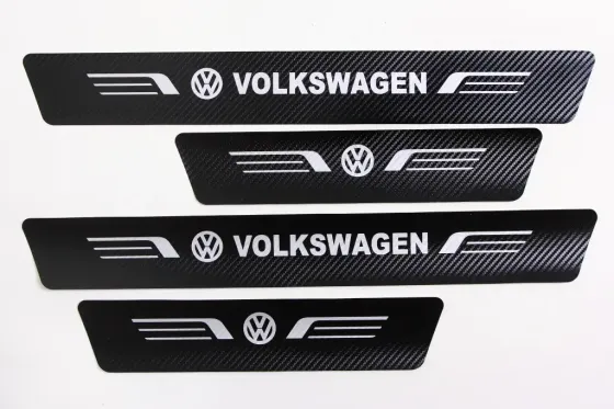Наклейка на пороги Volkswagen черный карбон Автограф (4 шт.) Винница