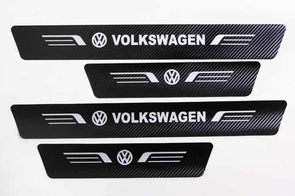 Наклейка на пороги Volkswagen черный карбон Автограф (4 шт.) Винница - изображение 1