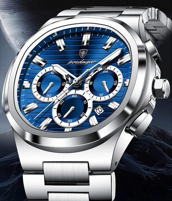 Годинник чоловічий наручний Poedagar RiverWood Сріблястий Вінниця - фото 2