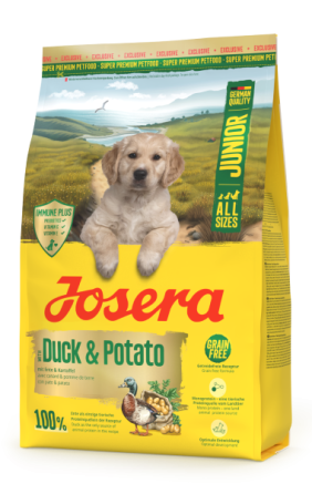 Беззерновой сухой корм Josera Duck & Potato Junior All Sizes (Йозера Юниор) с уткой и картофелем для всех пород собак, 900 г Винница