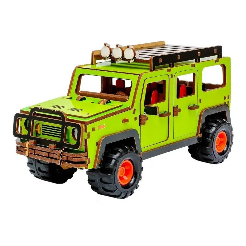 Дерев'яний 3D конструктор "Позашляховик" Puz-00951, 123 деталі Вінниця - фото 6