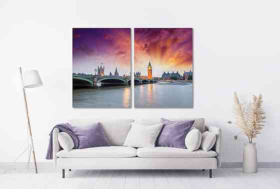 Модульная картина в гостиную / спальню     Велика Британія    TLV-2_101 70x102 см Киев