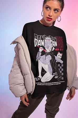 Футболка з аніме принтом Сеіко Айасе Дандадан Косплай оверсайз (S/M/L) Чорний AnimeJ1101 Дніпро