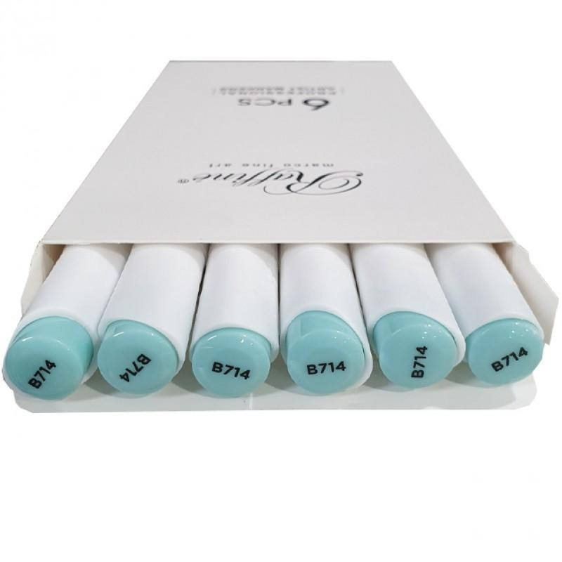 Скетч-маркер двосторонній "Marco" Raffine Turquoise green light (B714) 7800-6CB, шт Київ - фото 1