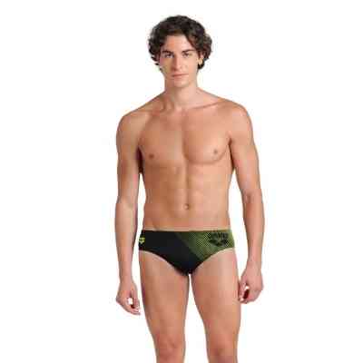 Плавки Arena Foggy Dots Swim Briefs 008482-506 чорний, жовтий 85 (3468337530954) Винница