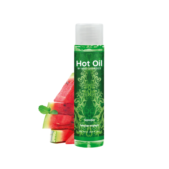 Согревающее съедобное массажное масло HOT OIL со вкусом арбуза, 100 мл Nuei (Испания) Sex Aura Киев