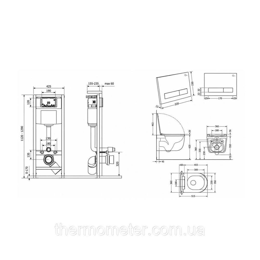 Готове рішення Qtap для ванної кімнати: підвісний унітаз Taurus Ultra Quiet 515×360×350 + комплект інсталяції Nest 4 в 1 Київ - фото 8