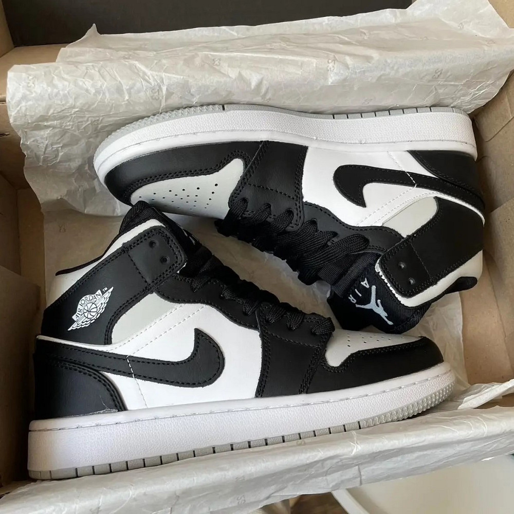 Кроссовки Nike AIR Jordan Белые Мужские Черные Джорданы Высокие Найк (размеры: 41,42,43,44,45) Днепр - изображение 9